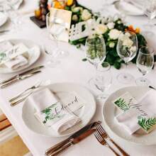 20pcs Elegant Clear Acrylic Place Cards For Weddings And Parties Blank Name Plates Table Numbers And Seating Charts DIY Table Settings And Banquets (Rectangular Style) - Acrylic - View 6