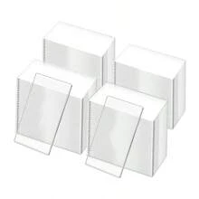 20pcs Elegant Clear Acrylic Place Cards For Weddings And Parties Blank Name Plates Table Numbers And Seating Charts DIY Table Settings And Banquets (Rectangular Style) - Acrylic - View 1