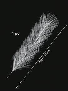 5 件/15 件/30 件人造蒲苇 16.5 英寸人造蒲苇羽毛装饰蓬松假蒲苇枝花瓶填充物波西米亚风农舍婚礼装饰、情人节、生日毕业礼物、秋季装饰、秋季、假植物 - 白色 - 查看 2