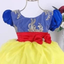 Children's Themed Party Dress Royalty Yellow And Blue Themed Birthday 345 - 芥末黃 - 查看 2