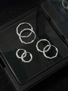 1 para kolczyków-kółek ze srebra próby 925, dostępne w wielu rozmiarach, klasyczny styl boho, lekkie i hipoalergiczne, idealne dla kobiet/nastolatek, prezent do noszenia na co dzień/na imprezę/podróż