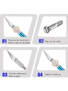 1 pieza Cuchilla de corte precisa multifuncional, profesional, navaja, útiles escolares - Multicolor - Ver 5