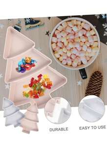 1/2/4pcs圣诞树托盘，糖果盘，水果盘，圣诞树拼盘，分隔水果盘，家用塑料水果盘，便携式小吃托盘，客厅卡通小吃坚果托盘，坚果盘，下午茶托盘，糖果小吃沙拉甜点坚果盘，可用作糖果拼盘，饼干盘，水果盘，坚果盘，圣诞小吃托盘，糕点托盘，适用于餐厅，聚会，厨房，家庭，办公室，派对，圣诞装饰，节日展示和圣诞礼物的理想选择居家装饰 - 彩色 - 查看 5