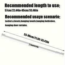 FEPK 1件/2件多功能弹簧拉杆,无需钻孔,易于安装,有黑色、白色和木纹可选,非常适合用作门帘杆、衣杆、衣柜杆、鞋架支架、毛巾杆等家居卫浴必备品。家居卫浴装饰秋季装饰卫浴配件返校季 - 彩色 - 查看 15