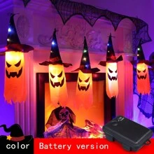 Trang trí tiệc hóa trang Halloween - Đầu lâu, Ma, Nghĩa địa, Dơi, Nhện, BOO Mũ trẻ em Halloween vui vẻ, Dây đèn LED ma, Mũ phù thủy có đèn nhiều màu Trang trí phòng Halloween Trang trí vườn Halloween làm quà tặng Trang trí ngày lễ tiên Trang trí lễ hội - Nhiều màu - Xem 14