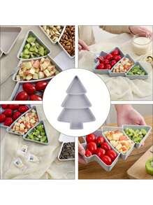 1/2/4pcs圣诞树托盘，糖果盘，水果盘，圣诞树拼盘，分隔水果盘，家用塑料水果盘，便携式小吃托盘，客厅卡通小吃坚果托盘，坚果盘，下午茶托盘，糖果小吃沙拉甜点坚果盘，可用作糖果拼盘，饼干盘，水果盘，坚果盘，圣诞小吃托盘，糕点托盘，适用于餐厅，聚会，厨房，家庭，办公室，派对，圣诞装饰，节日展示和圣诞礼物的理想选择居家装饰 - 彩色 - 查看 8