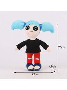 Cute Face Plush Doll, Horror Game Cartoon Doll - Multicolor - View 3