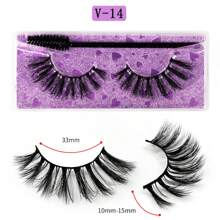 1 Pair Cat Eye False Eyelashes, 3D Voluminous Effect, Comes With Eyelash Brush, Natural Long Eyelash Extension, Thick And Fluffy, Compact And Portable For Travel And Shopping, Easy To Replace, Suitable For Women With Sparse Eyelashes, Perfect For Stage Makeup, Cosplay, Dramatic Performance Events - Multicolor - View 8