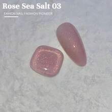 Esmalte de uñas de gel con cristales de diamante y sal marina de rosa de MISS SHAKA, de tono perlado fino y chispeante de champán 2024, con brillo gradual y explosivo, para una belleza radiante, estilo japonés especial para salón de uñas, diseño de uñas DIY en casa para mujeres y niñas, suministros de manicura - Multicolor - Ver 21