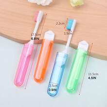 4 Packs Folding Toothbrush, Travel Toothbrush, Soft Potable Travel Size Toothbrush Individually Wrapped Small Toothbrush For Travel Camping School,  Soft Toothbrushes For Adults - View 6