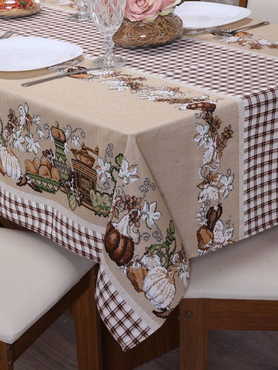 Square Table Covering Tablecloth 4 Seats Linhão Fabric 1.45m X1.45m - 查看 1