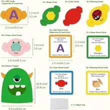 Juguete Montessori de alfabeto preescolar, juguete educativo para el aprendizaje de letras, juego de emparejamiento de letras monstruo, juguete para el reconocimiento de letras ABC, adecuado para niños de 3 años en adelante, juguetes educativos para el aprendizaje en el aula y en el hogar - juguetes para aprender el alfabeto - Ver 3