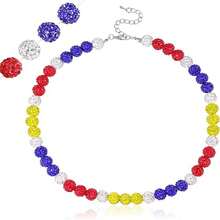 Conjunto de collar de béisbol con brillo para jugadores deportivos, collar de béisbol con cuentas de diamante ajustable para hombres y mujeres, regalo para eventos/fiestas deportivas - multicolor - Ver 12