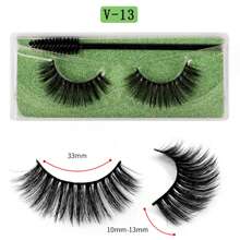1 Pair Cat Eye False Eyelashes, 3D Voluminous Effect, Comes With Eyelash Brush, Natural Long Eyelash Extension, Thick And Fluffy, Compact And Portable For Travel And Shopping, Easy To Replace, Suitable For Women With Sparse Eyelashes, Perfect For Stage Makeup, Cosplay, Dramatic Performance Events - Multicolor - View 10