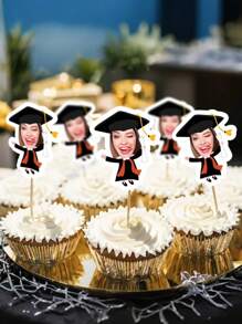 1 phụ kiện trang trí bánh kem hình mặt người theo yêu cầu, trang trí bánh kem chủ đề tốt nghiệp, phụ kiện trang trí bánh kem hình mặt người cá nhân hóa, quà tặng tốt nghiệp, quà tặng tinh tế, lý tưởng cho sinh nhật, lễ kỷ niệm, tốt nghiệp hoặc tiệc tùng, món quà tốt nhất cho bạn gái, bạn trai, bạn thân, bạn cùng lớp. - Nhiều màu - Xem 5