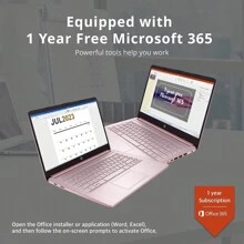 HP Stream 14" HD BrightView Laptop, Intel Celeron N4120, Up To 16GB RAM, 64GB EMMC, Intel UHD Graphics, 720p Webcam, 1 Year Office 365, Win 11 S, 32GB Hotface USB Card - 粉色 - 查看 4