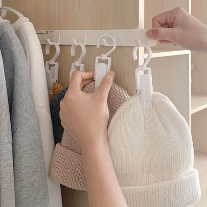 1 peça Design com 4 ganchos ocultos, Toalheiro de parede, Quatro fileiras de ganchos, Ganchos práticos com espaços, Cabide multiuso para aproveitamento de espaço em sala de estar, banheiro e cozinha