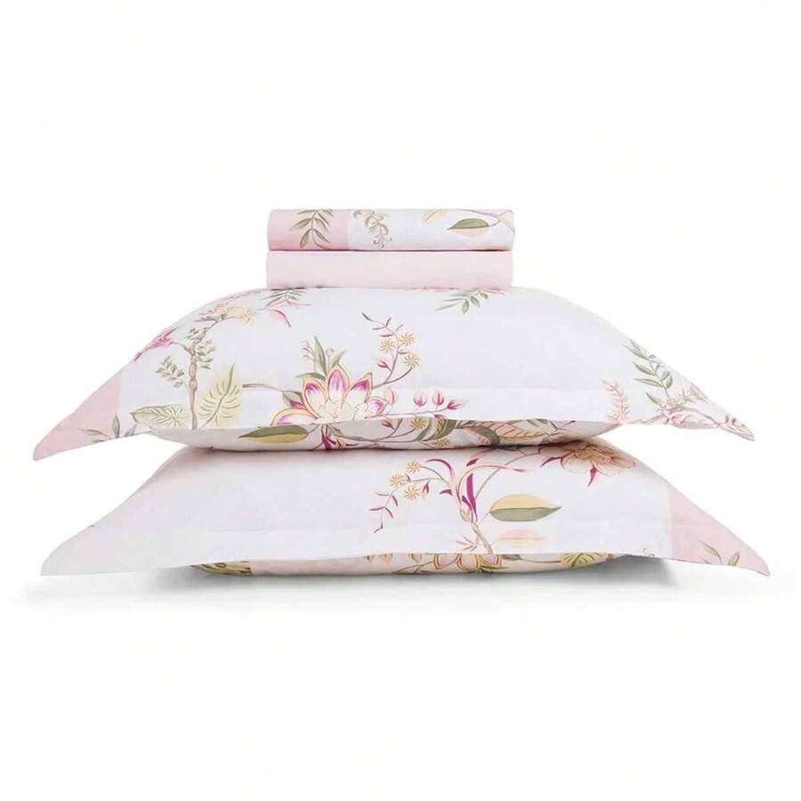 King Bedding Set 180 Thread Count 100% Cotton 4 Pieces Ella - 彩色 - 查看 1