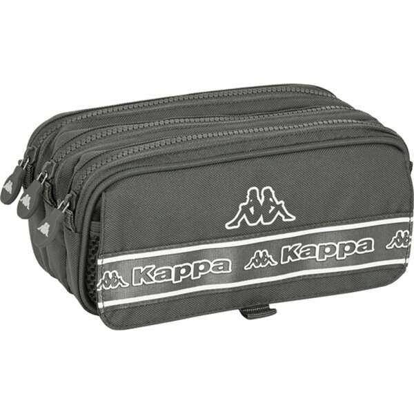  TRIPLE BIG KAPPA BASICS "GREY" TOOLCASE - Spacious And Practical Pencil Case - Versatile For Every Day - Modern And Elegant Design