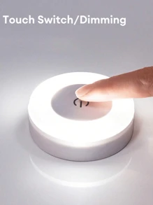 1 pieza Luz de noche LED táctil para dormitorio, pasillo, sala de estar, gabinete - Luz cálida/blanca