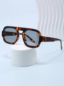 1pc Super Oversized Frame Fashion Glasses, Black Fashion Glasses For Beach, Travel, Driving, Street Wear For Summer Beach Vacation,Outdoor,Travel - Multicolor - View 5