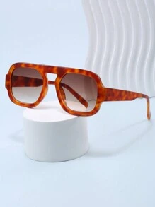 1pc Super Oversized Frame Fashion Glasses, Black Fashion Glasses For Beach, Travel, Driving, Street Wear For Summer Beach Vacation,Outdoor,Travel - Multicolor - View 2