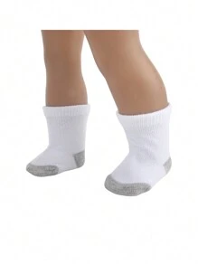 Chaussettes de poupée de 18 po, chaussettes de 6 cm de long + accessoires de chaussettes décoratives en peluche pour poupée. Accessoires pour poupée , poupée, poupée bébé