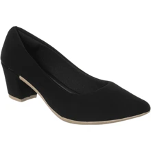 Comfortable Women's Social Scarpin Shoes With Thin Toe - 絲絨黑 - 查看 2