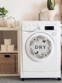 1 bộ 2 miếng dán tường in hình hoa tươi tròn giặt và sấy khô phòng giặt máy giặt, trang trí nền hai mặt, nhãn dán, decal dán tường, decal vinyl trang trí nhà cửa, vật dụng trang trí mùa xuân làm mới ngôi nhà của bạn, nhãn dán trang trí Rama quà tặng sinh nhật tốt nghiệp - Nhiều màu - Xem 7