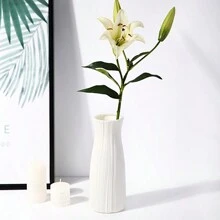 Bulk White Small Conical Shaped Plastic Flower Vase, Damage Resistant, Suitable For Floral Center Pieces, Weddings, Parties, Living Room Decor (Basic) - White - View 10