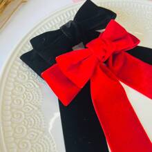 Kit With 2 Units Of Bows / Luxury Bow With Tip / Hair Bow With Tip / Red And Black Bow - 彩色 - 查看 3