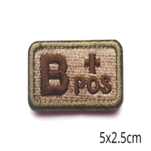 A B AB O NEG POS Tactical Military Morale Applique Hook And Loop Uniform Sticker Cloth Badge Emblem Blood Type Fastener Patches - Multicolor - View 10