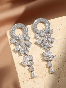 rakol 2 件奢华波西米亚风格方晶锆石水滴女式吊坠耳环，适合日常佩戴 - 耳環 - 查看 11