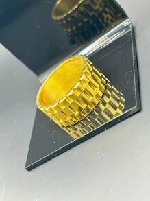 Men's Luxury Stainless Steel Ring With Gold Watch Band - 金色 - 查看 3