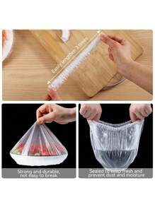 100 Pcs Easy-To-Clean Food Sealer: Use One-Off Wrapping Paper To Keep Your Kitchen Fresh And Suitable For All Foods - White - View 6