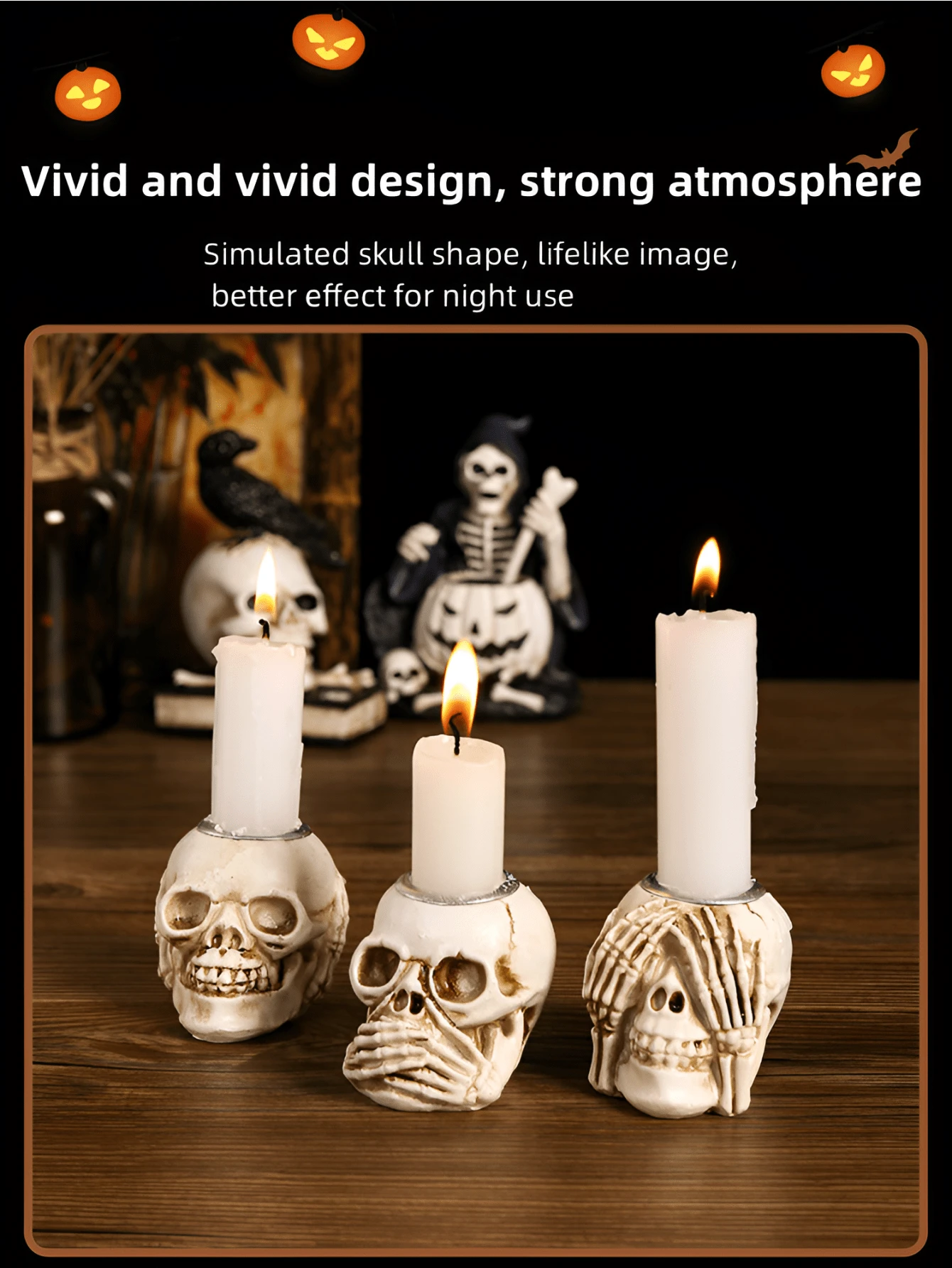 XIAOYU Ensemble De Couverts Squelette Halloween 20 Pièces - Style Gothique Avec Motifs Fleur De Crâne - Idéal Pour Fêtes Et Décoration De Table