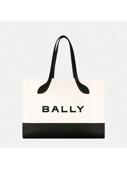 トートバッグ BALLY Bally Logo Shopping Bag Bally Logo Shopping Bag WAE02W.CV034-I182O NATURAL BLAC