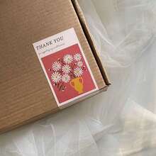 TYFYO 50pcs Flower Thank You Stickers Seal Labels For Gift Or Commodity Decor Stickers Small Business Packaging Sealing Stickers,Christmas