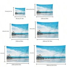 1 件夏日海滩场景壁毯，房间装饰挂毯，波西米亚风格，房间旗帜，房间装饰，挂毯，墙壁艺术