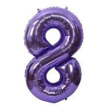 1pc Purple 40-Inch Digit Number Aluminum Foil Balloon For Birthday Party Decoration, Indoor/Outdoor Anniversary Celebration, Graduation Season And Wedding Celebration, Back To School Valentine Day