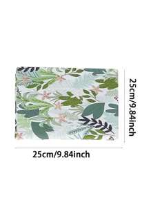 8pcs Rustic Green Floral Printed Cotton Fabric, Gingham Plaid Craft Sewing Material - A - View 6