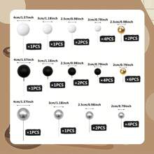 32 pièces Boules de décoration de gâteau, lot de sélection de gâteau à boule, boules de perle colorées pour décoration de gâteau, inserts pour cupcakes, décoration de gâteau pour thème de fête d'anniversaire, cadeau de mariage, décoration de gâteau
