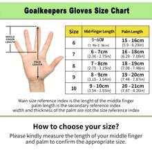 Gants de gardien de but Forte prise Anti-dérapant Gants de soccer, Gants de gardien de but de soccer respirants pour enfants, jeunes et adultes