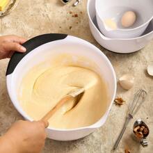 3-Piece Mixing Bowl Set,Plastic Nesting Bowls For Baking Cooking And Prepping,Stackable Design,Plastic,Christmas - White - View 7