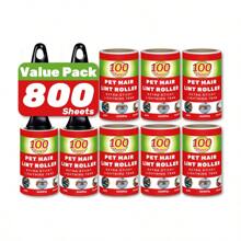 100 ورقة/لفة منن منظف الوبر, منظف فرو الحيوانات الأليفة, خراطيش لفافة إزالة الوبر, لفافة لاصقة قابلة للتمزيق, لفافات إزالة الوبر لفراء الحيوانات الأليفة فائقة اللصق, منظف وبر محمول, لِلأثاث، السجاد، الملابس، إزالة شعر الكلاب والقطط بسهولة - متعدد الألوان - مشاهدة 12