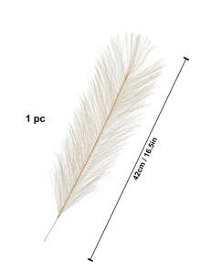 5 件/15 件/30 件人造蒲苇 16.5 英寸人造蒲苇羽毛装饰蓬松假蒲苇枝花瓶填充物波西米亚风农舍婚礼装饰、情人节、生日毕业礼物、秋季装饰、秋季 - 香檳色 - 查看 2