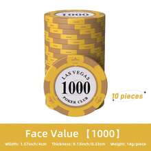 10 piezas por denominación, combinación libre de varias denominaciones, utilizado para puntuación de juegos - Multicolor - Ver 8