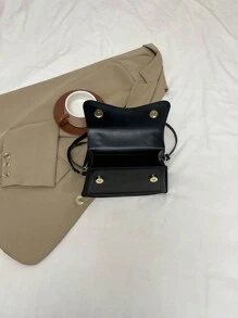 全新时尚休闲翻盖纯色 PU 皮革女士手提包斜挎包带零钱包