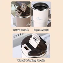 1 件 500 毫升不锈钢平底杯，带茶叶浸泡器和勺子，防漏茶/咖啡饮水杯，适合学生和成人水瓶 - 彩色 - 查看 7