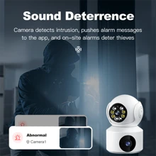 3MP 4K WiFi Camera Dual Screen Smart Home Secuiry Cameras Baby Monitor AP Two-Way Audio Color Night Vision CCTV Surveillance Cam - White - View 7